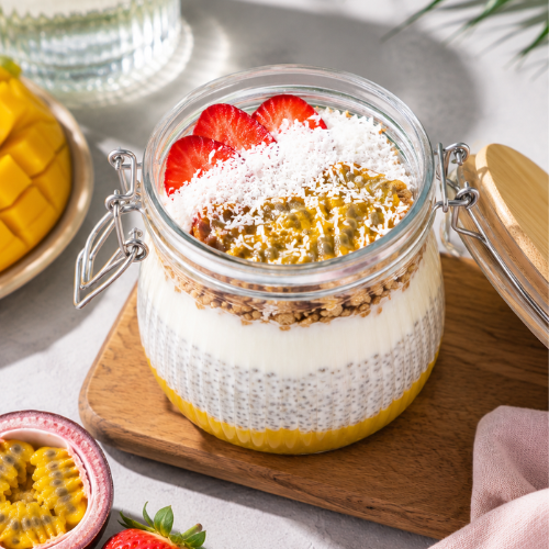 Zomers ontbijt: tropische chia yoghurt 