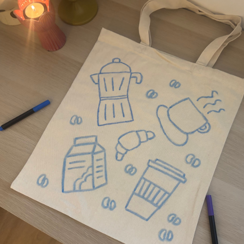 Canvas tas schilderen