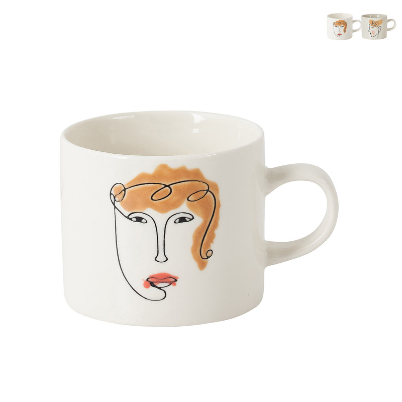 Mok gezichten met opdruk - diverse varianten - 230 ML