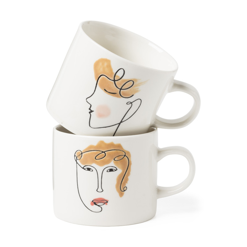 Mok gezichten met opdruk - diverse varianten - 230 ML