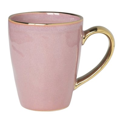 Mok met gouden oortje - roze - 250 ml 