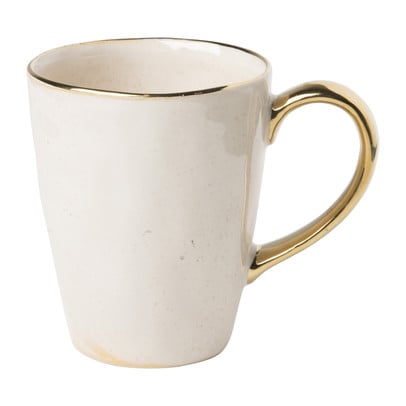 Mok met gouden oortje - beige - 250 ml 
