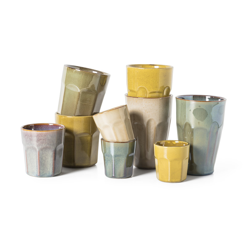 Mok facet - geel - 150 ml 