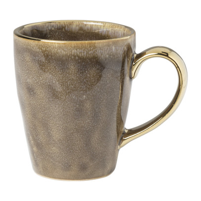 Mok met gouden oortje - donkergrijs - 250 ml 