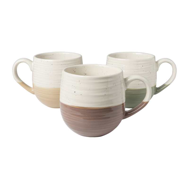 Mok met ribbel - groen - 500 ml