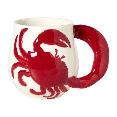 Mok krab - blauw/rood - 500 ml