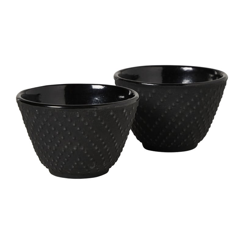 Theekopjes Yuka - set van 2 - zwart