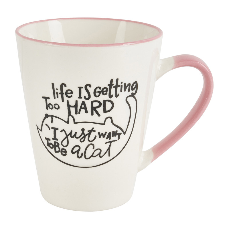 Mok poes met tekst - diverse varianten - 30 cl 