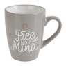 Mok free your mind - grijs - 30 cl