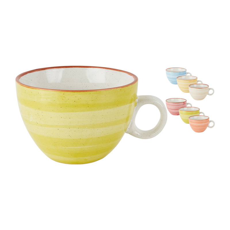 Cappuccino mok gekleurd - 25 cl 