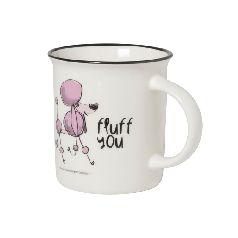 Mok met hond - wit - 300 ml - diverse varianten