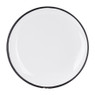 Bord met zwarte rand - wit - ø20 cm