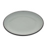 Bord met zwarte rand - grijs - ø20 cm