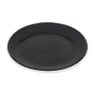 Bord met witte rand - zwart - ø20 cm