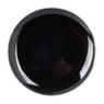 Bord met witte rand - zwart - ø20 cm