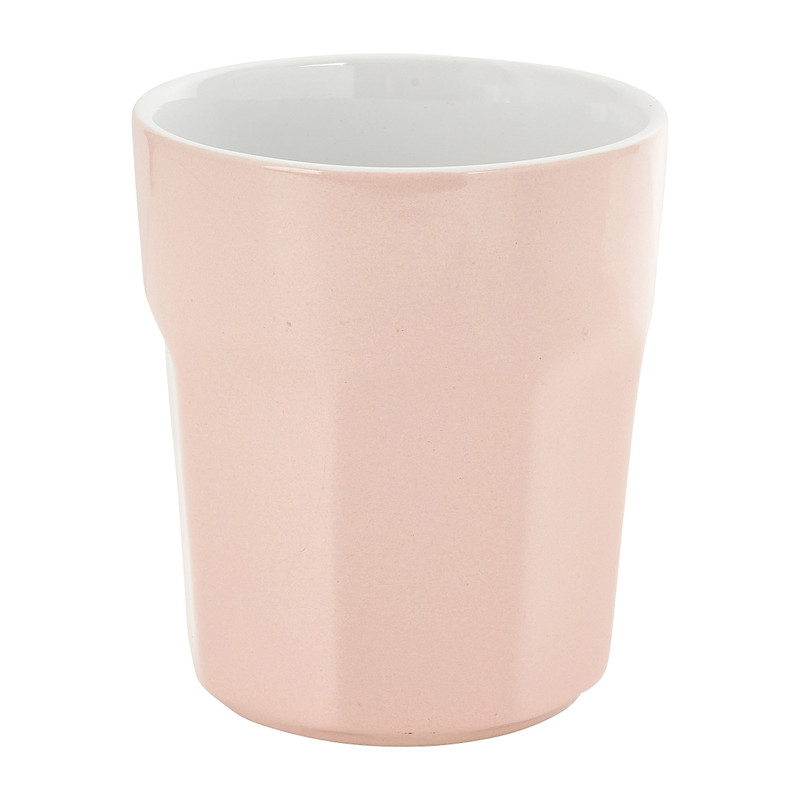 Koffiemok facet - roze - 250 ml