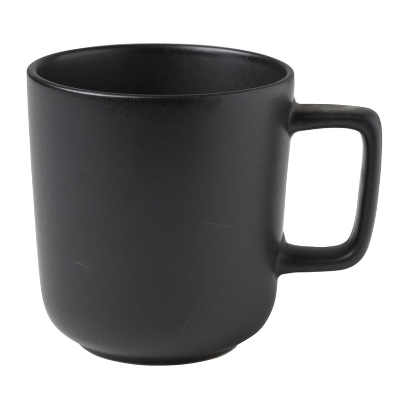 Beker met oor Fika - zwart - 300 ml