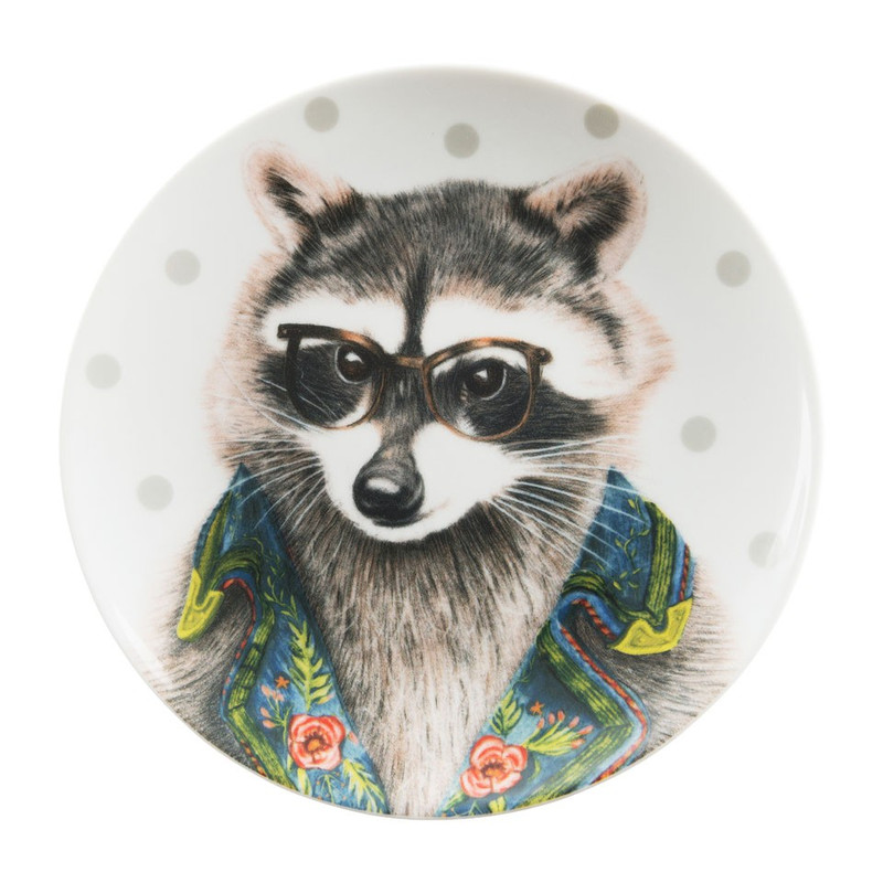 Ontbijtbord wasbeer - 19 cm 