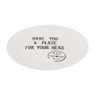 Bord Have You A Plate For Your Head - wit - 18,5 cm