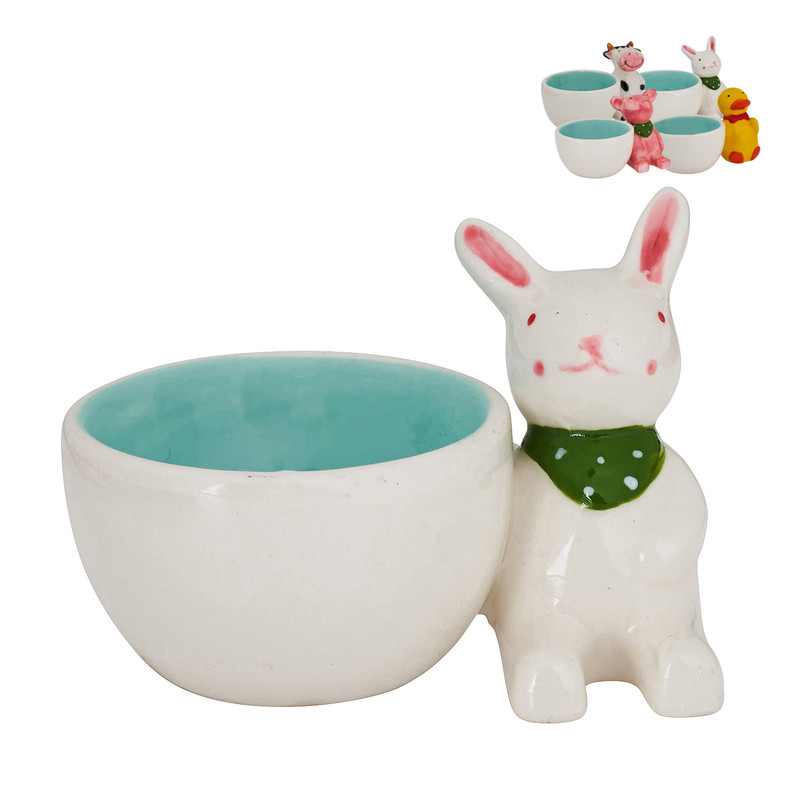 Eierdopje met dieren - diverse varianten