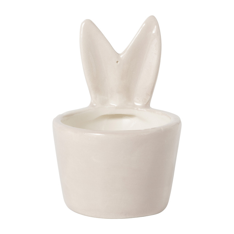 Eierdopje met oren - diverse kleuren - 6,5x6,7x8 cm