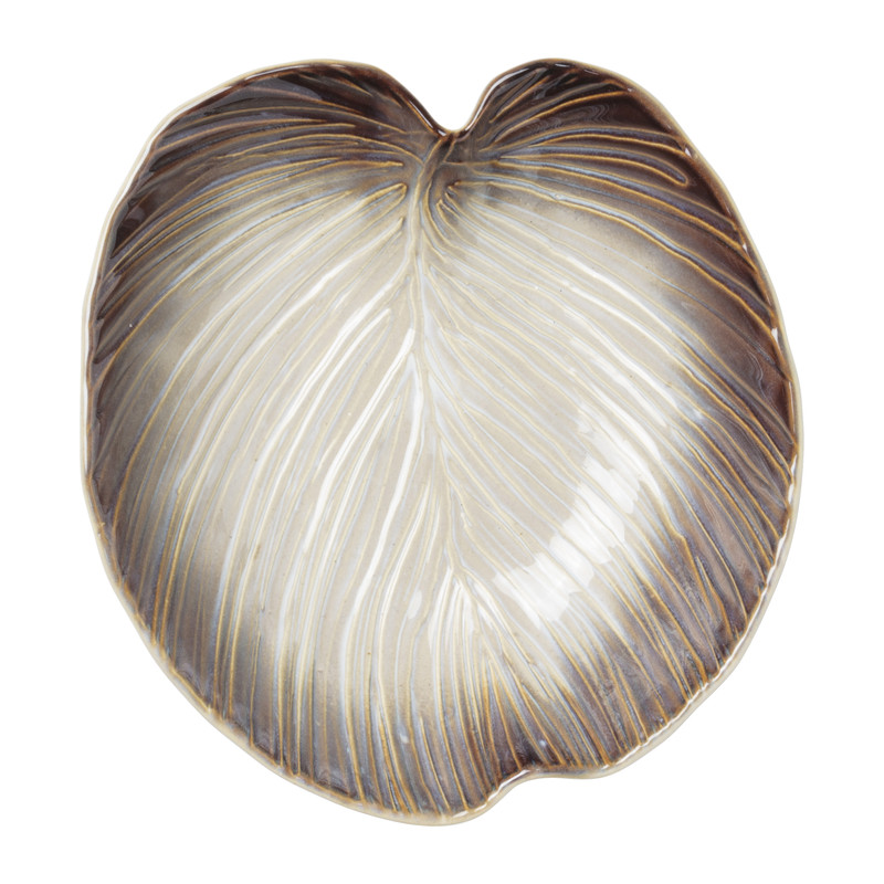 Schaaltje blad - paars - 4.8x18x16.5 cm