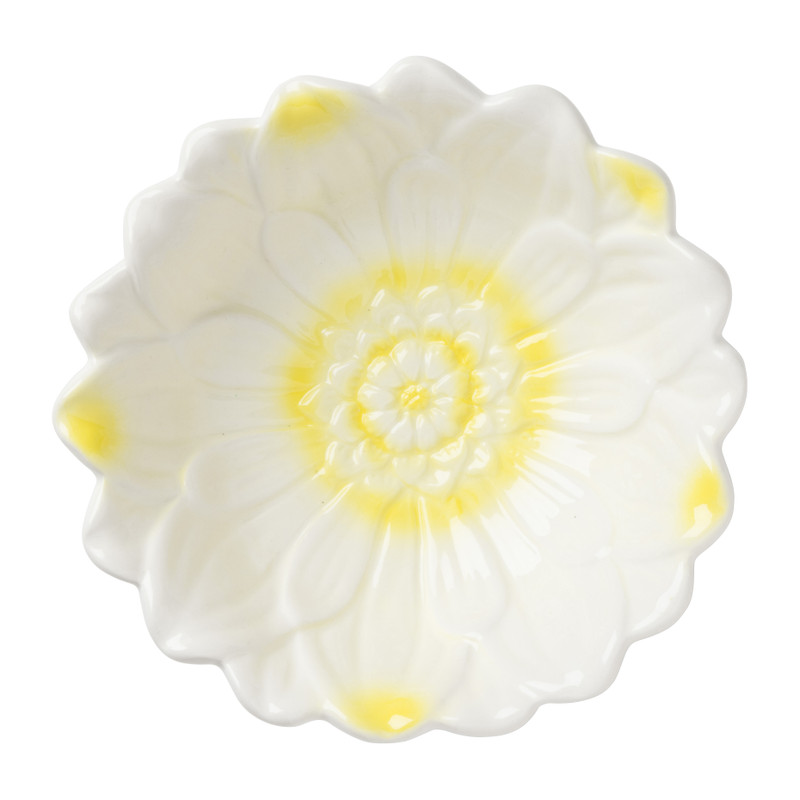 Schaaltje bloem - geel - ?15.5x5.5 cm