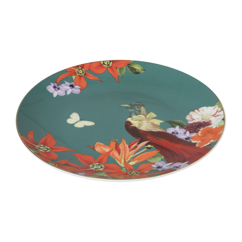 Dinerbord vogel - groen - ø26 cm