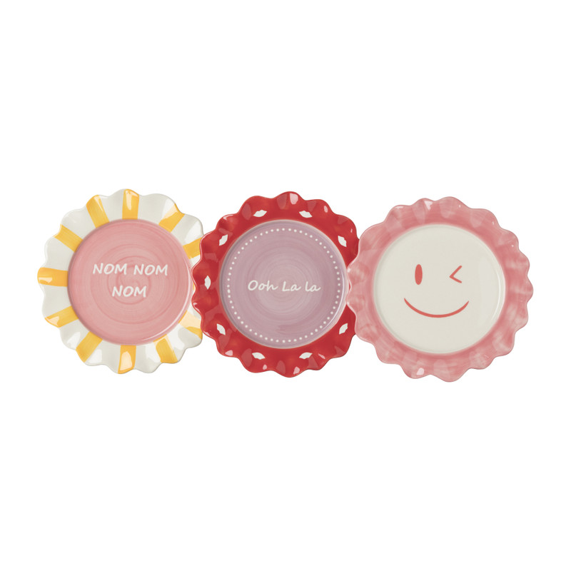 Gebaksbordje ooh la la - paars/roze - ø18 cm