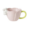 Mok met konijntje - roze/groen - ø12x10.2 cm