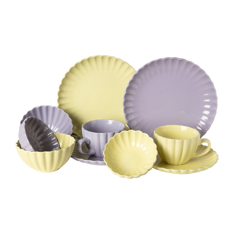 Schaaltje geschulpt - lila - ø13x4.5 cm