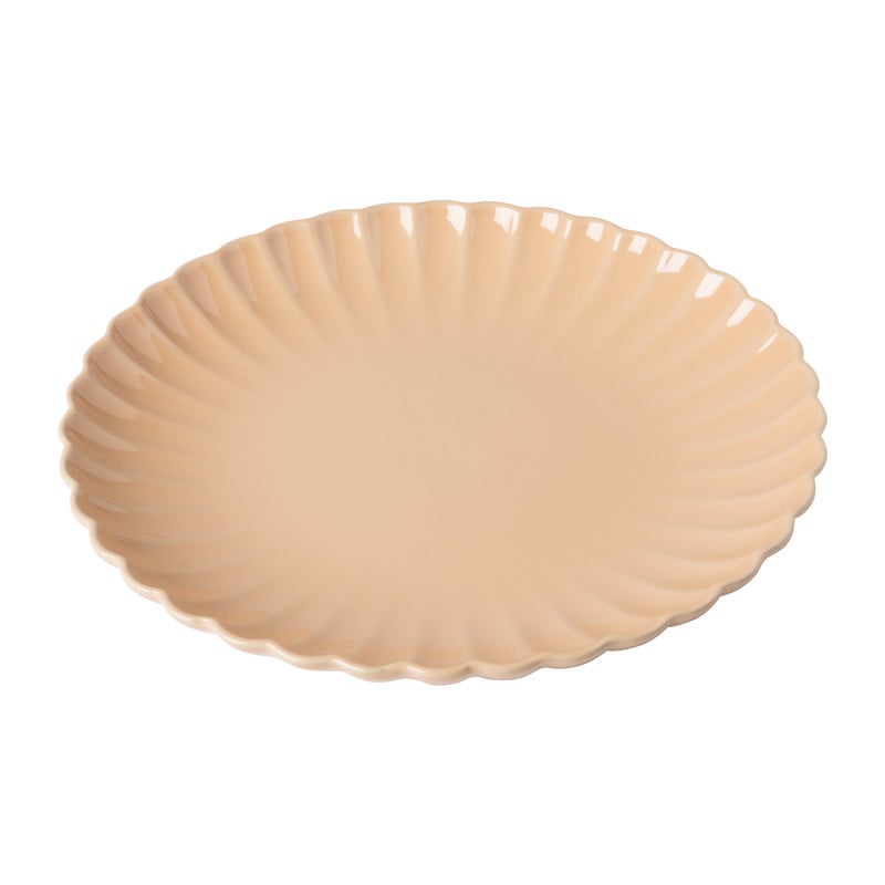 Dinerbord geschulpt - peach - ø25.6x3 cm