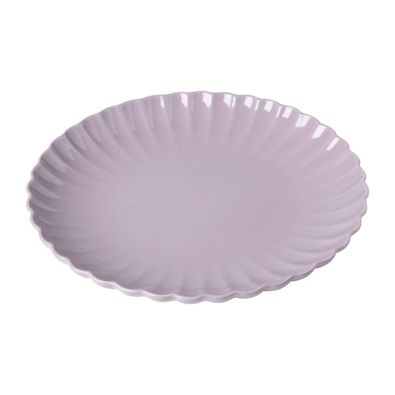 Dinerbord geschulpt - lila - ø25.6x3 cm