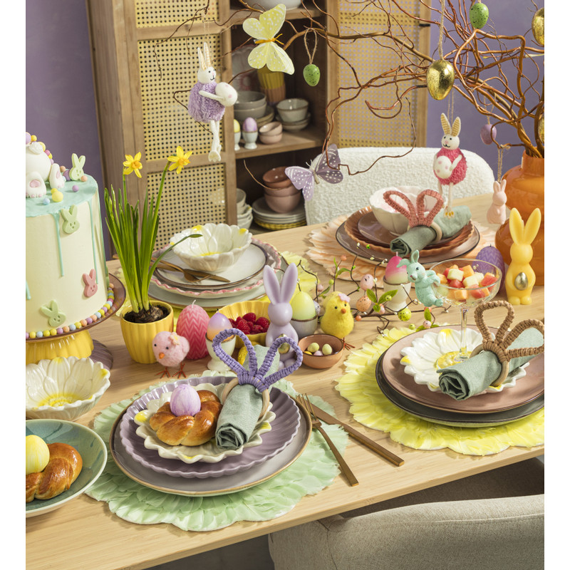 Dinerbord geschulpt - lila - ø25.6x3 cm