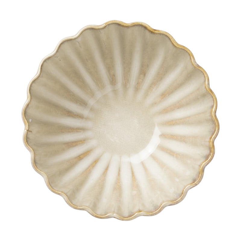 Schaal Caro - beige - ø14x6.8 cm