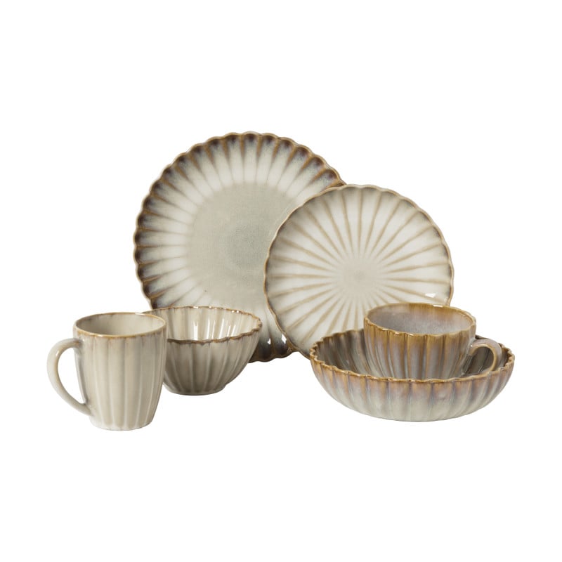 Schaal Caro - beige - ø14x6.8 cm