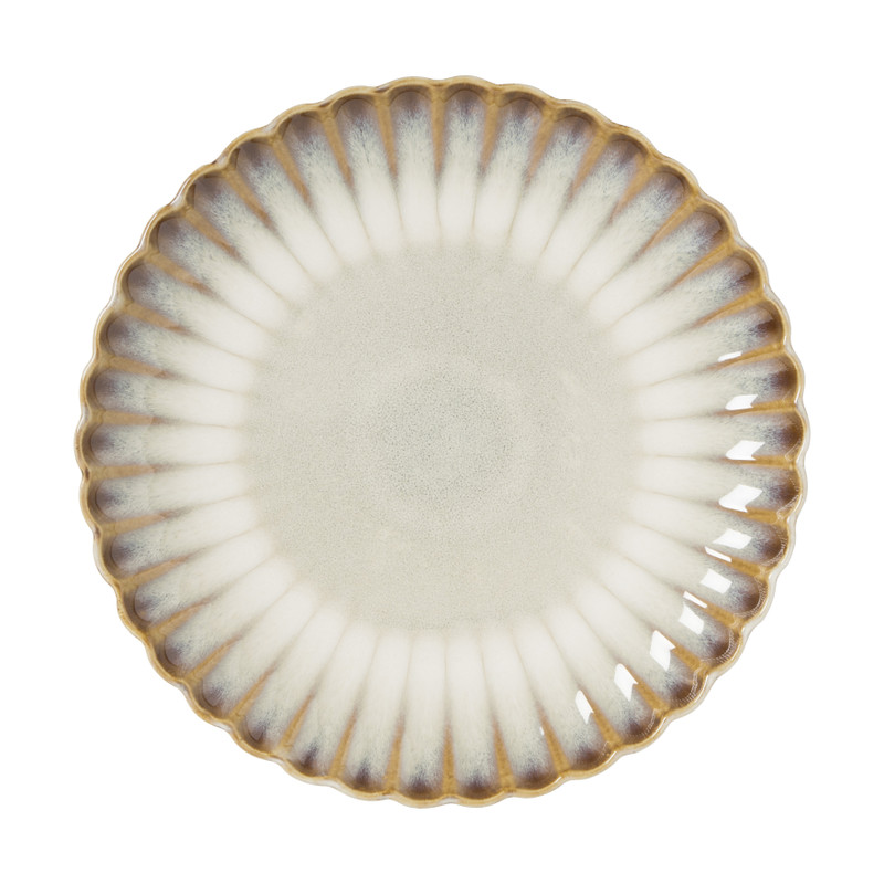 Dinerbord Caro - beige - ø25.6x3 cm 