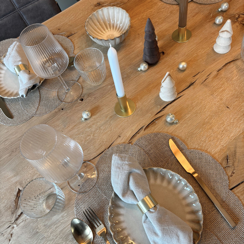 Dinerbord Caro - beige - ø25.6x3 cm 