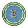 Ontbijtbord tijger - groen/blauw - ø21x2 cm