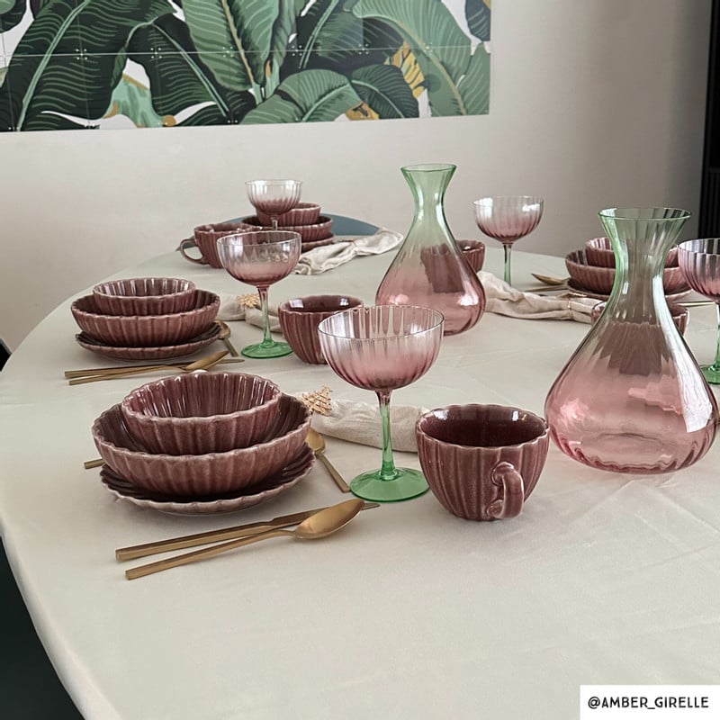 Dinerbord Caro - bordeauxrood - ø25.6x3 cm 