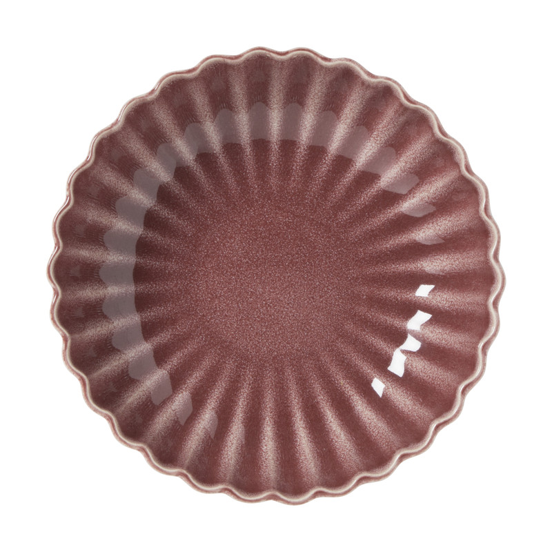 Diep bord Caro - bordeauxrood - ø20.4x5.5 cm