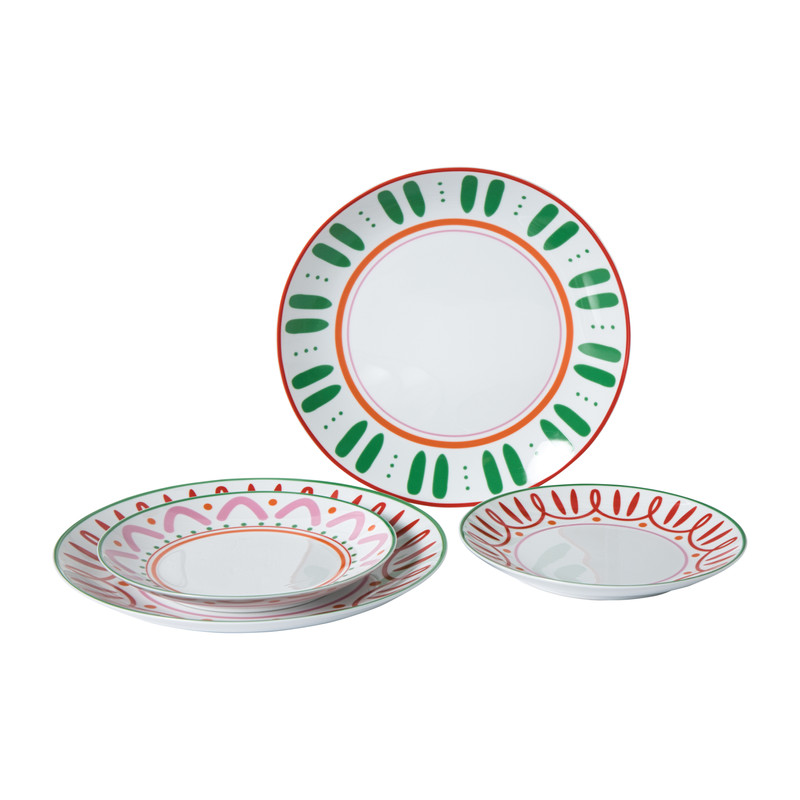 Dinerbord holly jolly - groen - ø26.8x2.8 cm