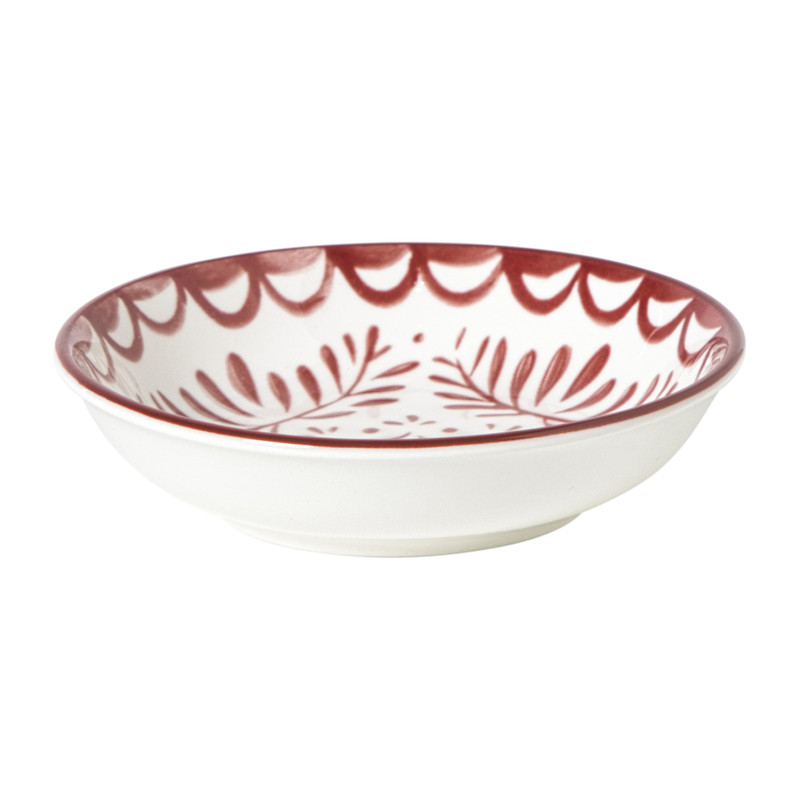 Schoteltje sterre - rood/wit - ø9.7x2 cm