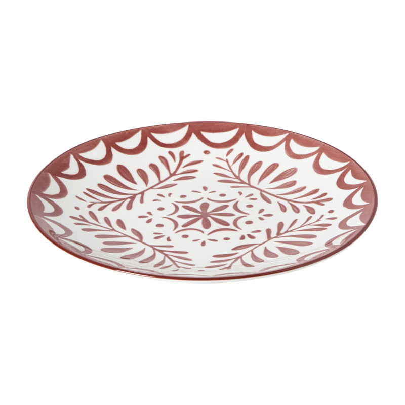 Ontbijtbord sterre - rood/wit - ø21.7x2.3 cm