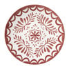 Dinerbord sterre - rood/wit - ø26.8x2.6 cm