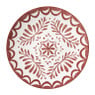 Dinerbord sterre - rood/wit - ø26.8x2.6 cm