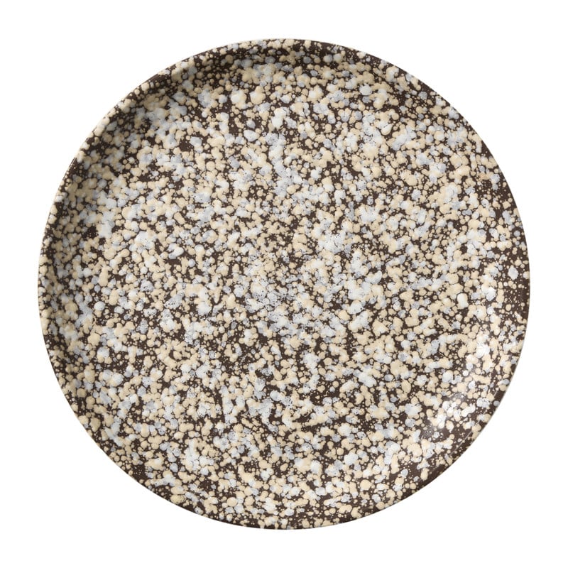 Dinerbord olivo - bruin - ø25.5x2.8 cm