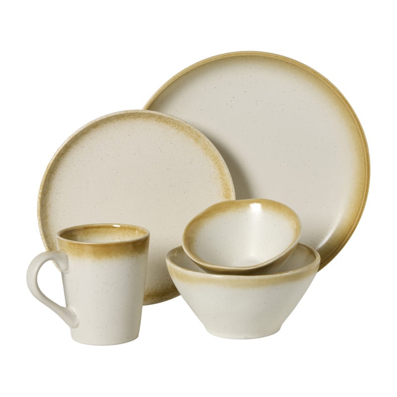 Dinerbord olivo - wit - ø25.5x2.8 cm