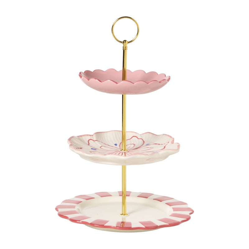 Etagère bloem - 3-laags - 34.5 cm