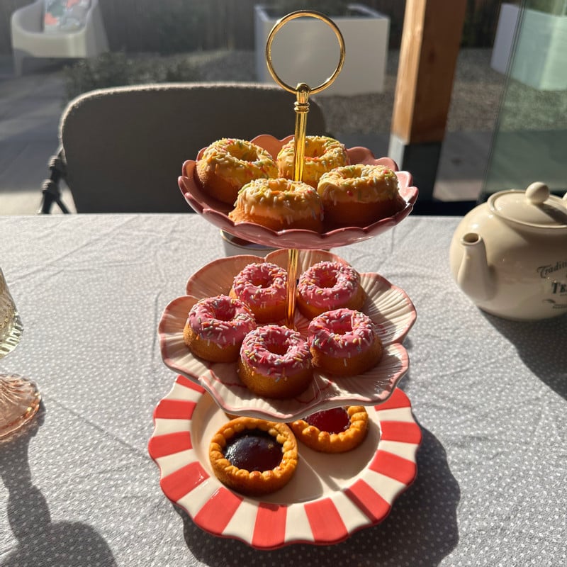 Etagère bloem - 3-laags - 34.5 cm